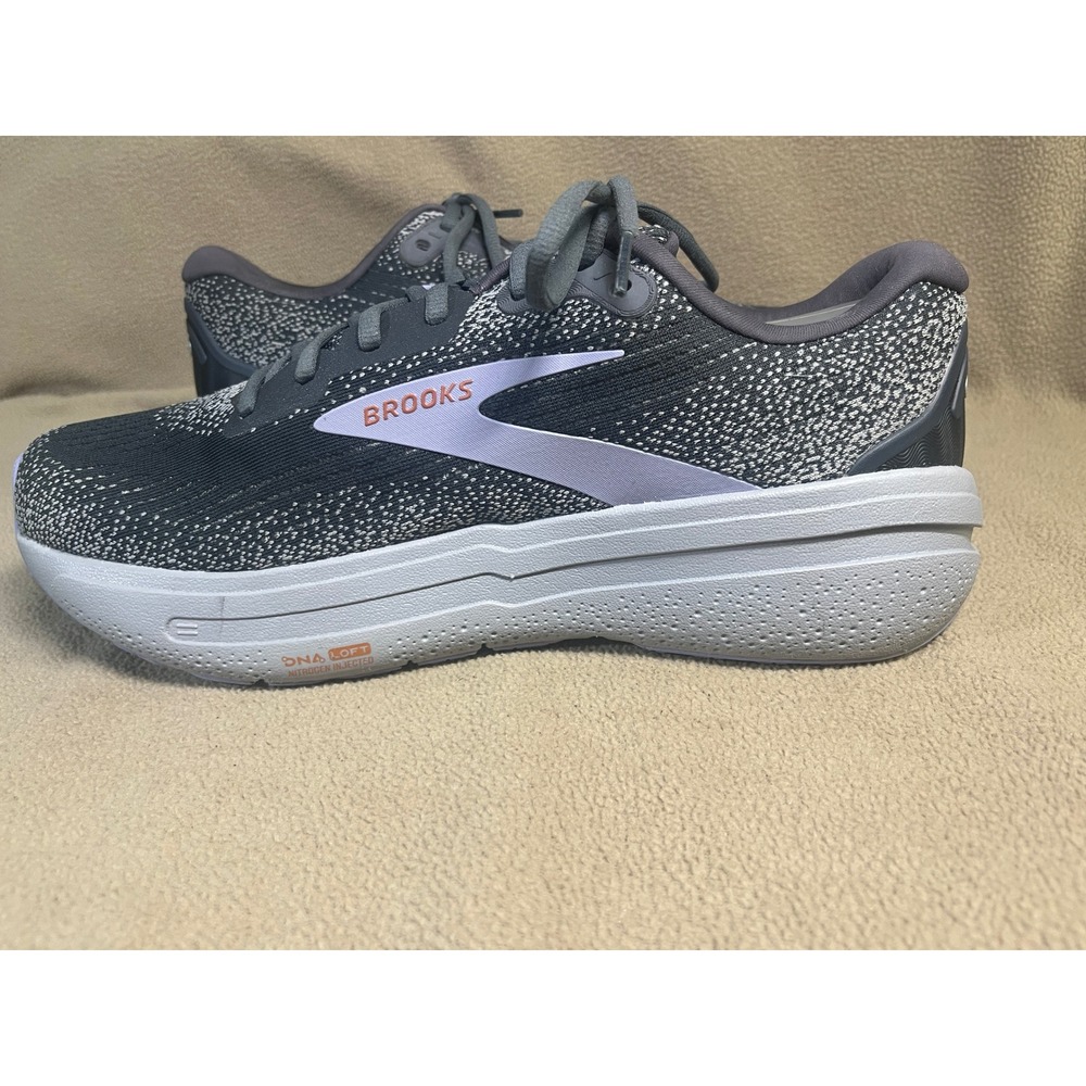 Brooks Ghost Max Womens Running Shoes Grey White Lavender Neutral Size 12 - Picture 7 of 14